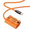 ZGCINE PD-LPE6 Type-C To LP-E6NH Dummy Battery with Braided Wire DC Coupler Accessory for Canon