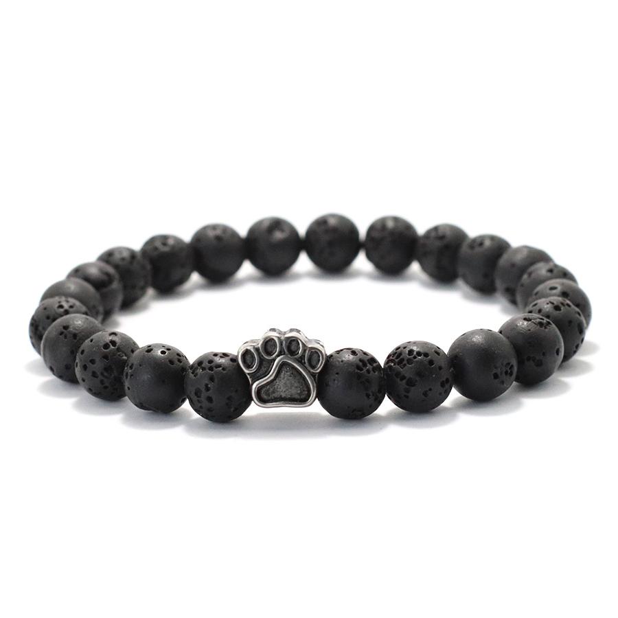 Браслет из натуральных цветных императорских бусин для мужчин из титановой стали с бусинами в виде собачьей лапы для женщин, простой браслет для йоги, ювелирные изделия для мужчин