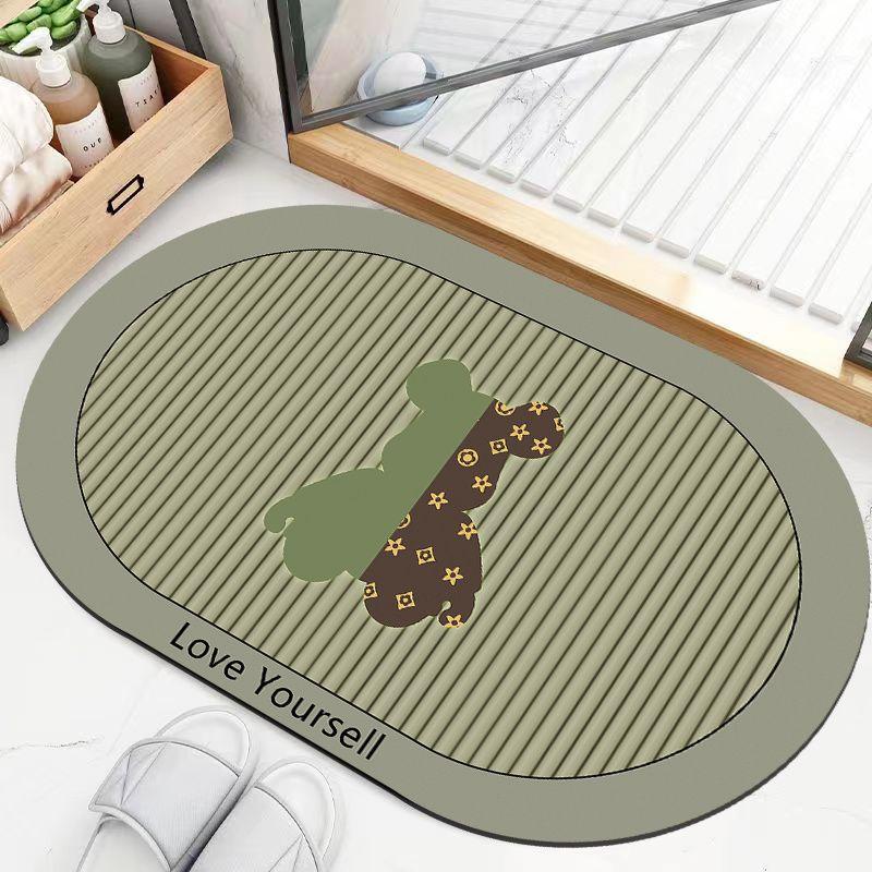 Впитывающие подушечки из диатомовой слизи, коврик для домашнего туалета, дверной проем в ванную комнату, нескользящий ковер, коврики для ванной комнаты