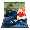 Sankei Studio Ghibli Mini Ponyo On the Cliff Ponyo Running On the Water Fish Paper Craft Non-scale MP07-39