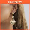 Heart Trendy Gold Pendant Earrings Vintage Geometric Heart Studs Fashion Street Style