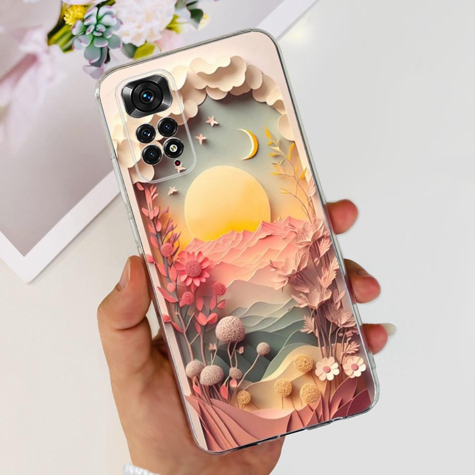 For Xiaomi Redmi Note 11 Case Note 11s Cover Popular Butterfly Dragon Soft Silicone Clear Case For Redmi Note 11S 5G Note11 Capa