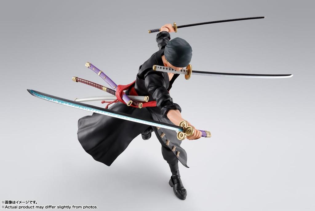 TAMASHII NATIONS ONE PIECE Roronoa Zoro Onigashima Invasion 150mm ABS PVC Painted Movable Figure S.H.Figuarts - - Approx. &