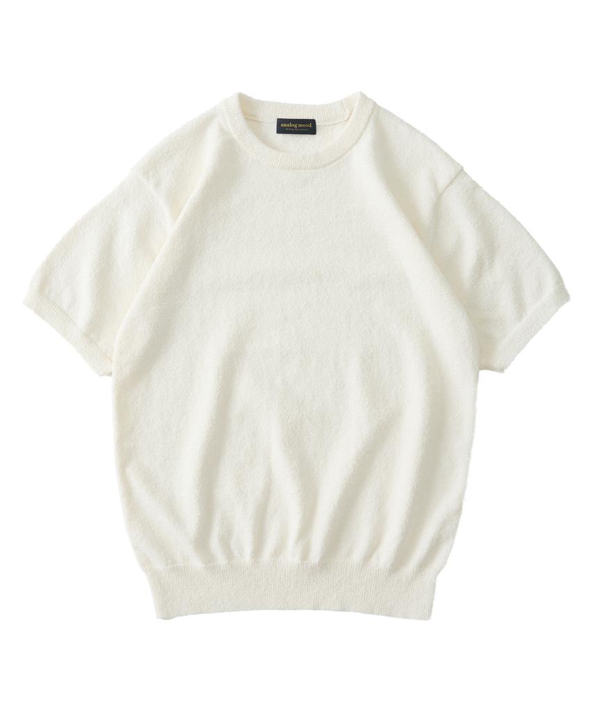 ANALOG MOOD Airy Cooling Round Short Sleeve Knit (Ivory)