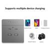 Универсальная настенная розетка USB-порта Type C мощностью 20 Вт с быстрой интеллектуальной зарядкой, электрическая панель с розетками 220 В и скрытым держателем для мобильного телефона