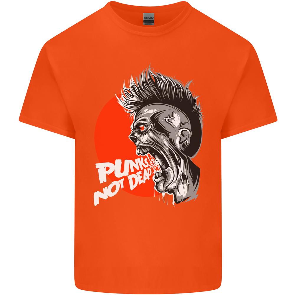 Punks Not Dead Rock Music Skull Unisexs Cotton TShirt Tee Top