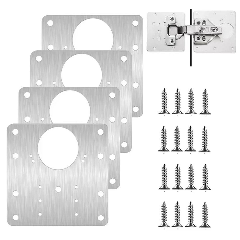 Thickened Cabinet Door Hinge Installation Plate Cupboard Door Hinge Mounting Plate Household Tools