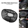 Black Rectangle Air Filter Cleaner Dustproof Air Filter Rain Sock Cover for Harley Touring