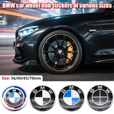 4pcs 56mm 60mm 65mm 70mm Car Wheel Hub Center Cap Aluminum Sticker For BMW X1 X3 X5 F30 E46 E39 F10 E87 E90 E60 G20 Accessories KITG9