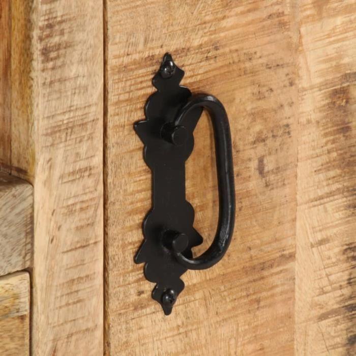 Industrial TV Unit - VIDAXL - Raw Mango Wood - 110x30x50 Cm