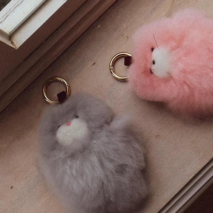 [RRxARTE] КЛЮЧНИЦА-КОТ ИЗ АЛЬПАКИ РОЗОВАЯ