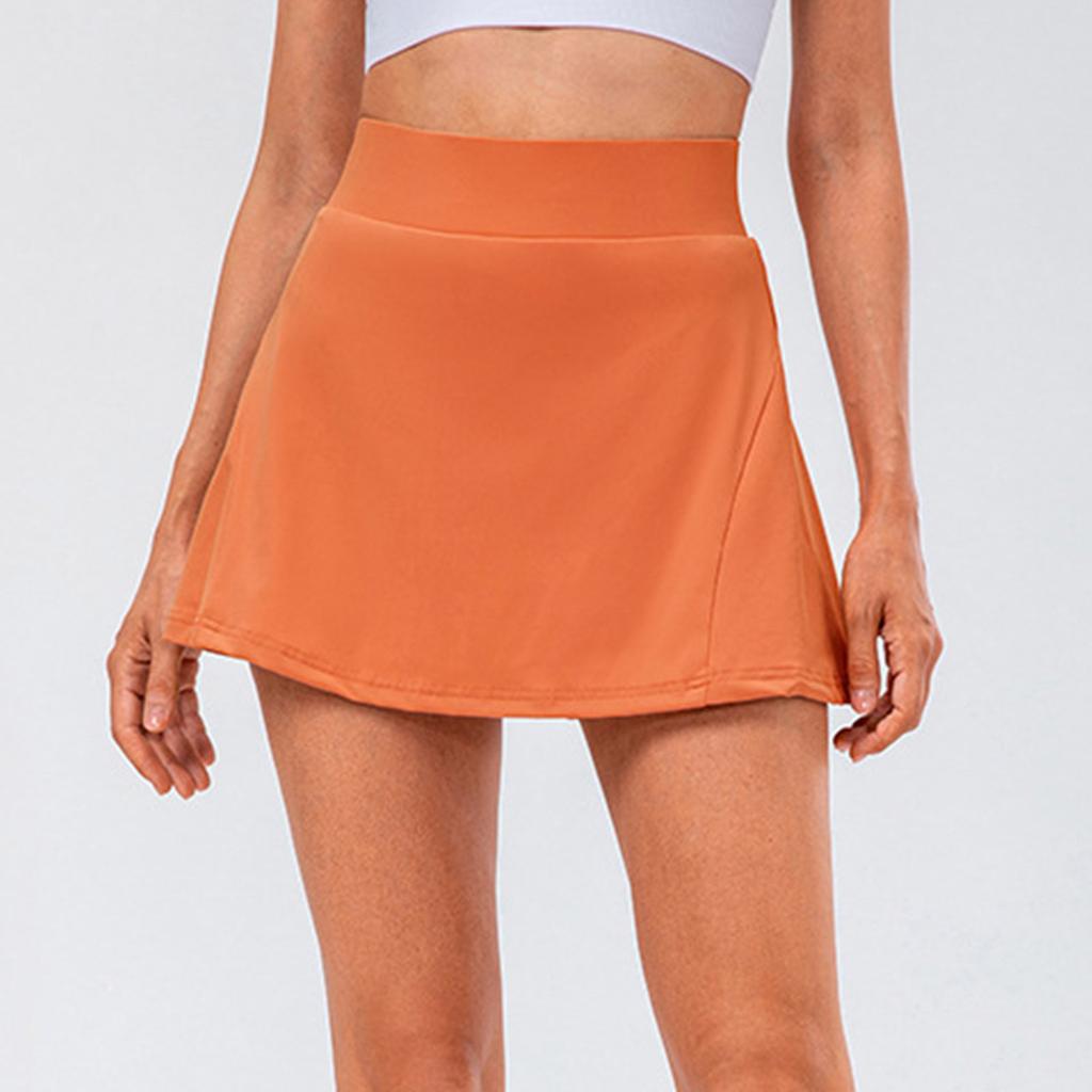 Женские повседневные шорты из двух предметов для бега, летние спортивные шорты для велоспорта, плиссированная юбка для тренажерного зала, йоги, теннисная юбка (с карманами)