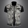 New Personalized Snowflake Wash Denim Vest Men's Slim Fit