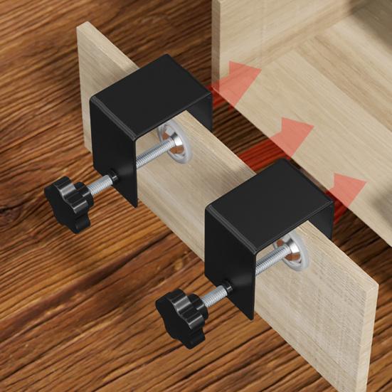 2 шт. зажимы для фиксации ящика, нержавеющие, прочные, несущие противоскользящие конструкции, передние монтажные зажимы для ящика, деревообрабатывающие инструменты