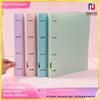 New A4 4 Hole D-Type Ring Binder Folder Morandi Color Waterproof Loose Leaf File Display Book For Office School Supplies