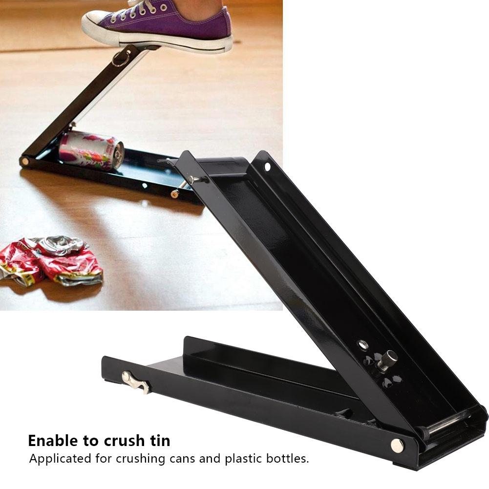 16 Oz Black Pedal Can Crusher Heavy Duty Industrial Hardware Hand Tool for Plastic Bottles