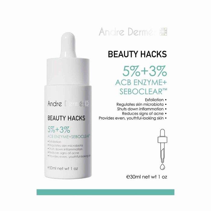 Andre Dermes Beauty Hacks 5 Percent Acb Enzyme Plus 3 Percent Seboclear Serum