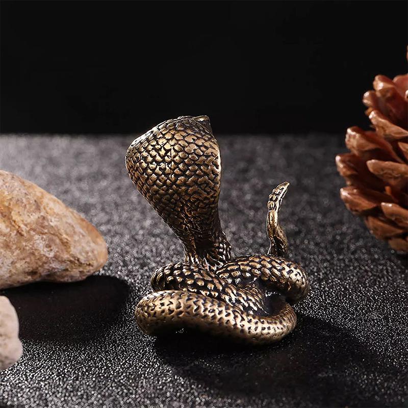 Медная латунная мини-змея, антикварные бронзовые декоративные фигурки для украшения интерьера, настольное украшение, чистая медная миниатюрная статуэтка
