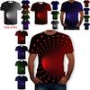 Stylish 3d Printing Round Neck Short Sleeve Shirt For Men In Soft Breathable Fabric