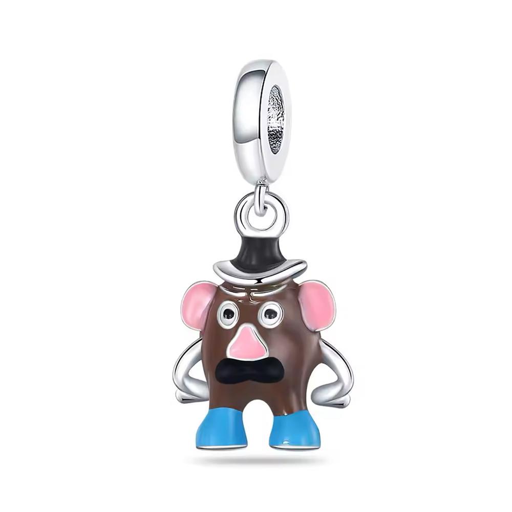 Новый Медный Miniso Микки Мама Минни Зажим Стежок Дизайнерские Шармы Бусина Подходит Аутентичные Браслеты Шарм DIY Поделки Женские Украшения
