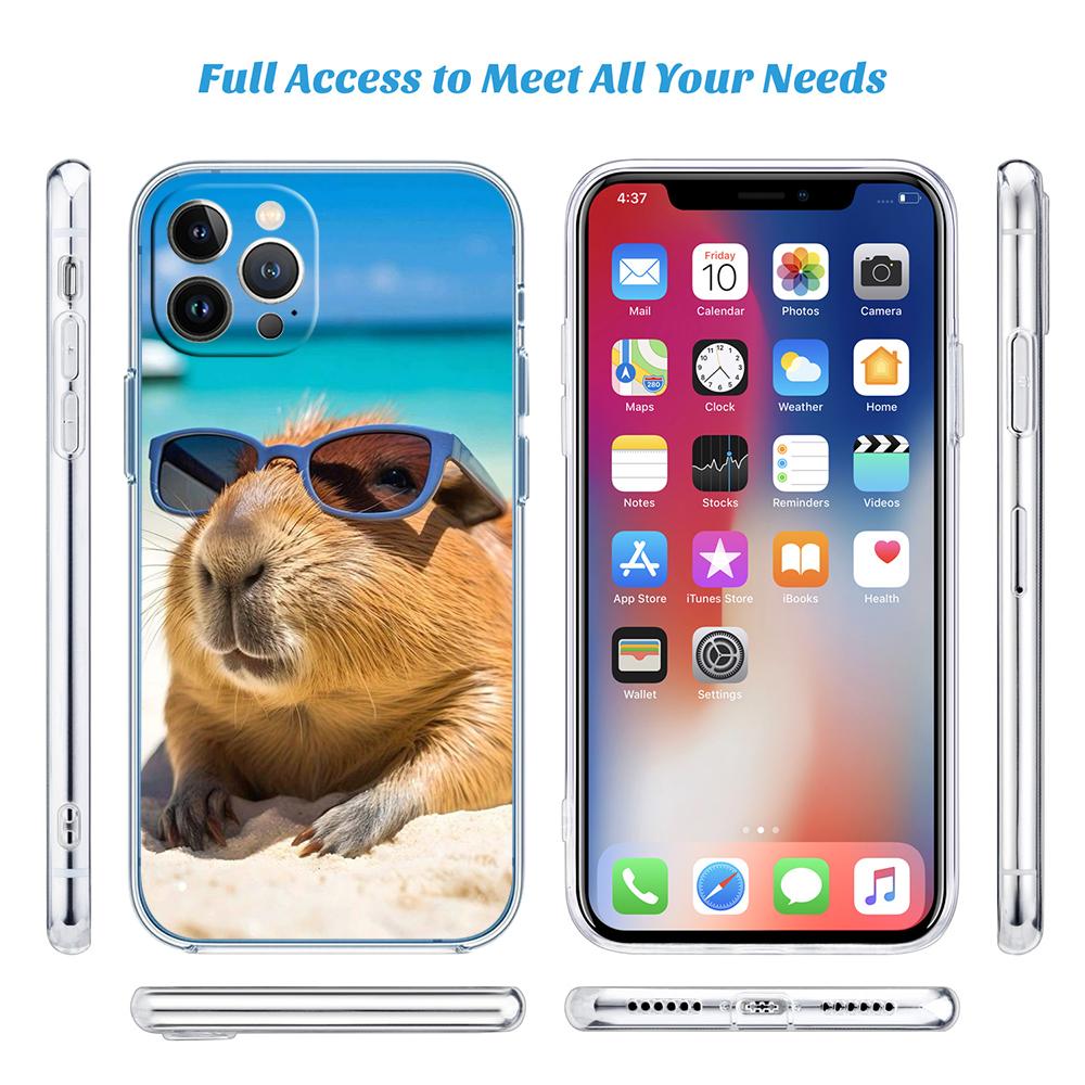 LO19 Cartoon  Capybara Case for Motorola E13 E15 E20 E22 E22I E22S E30 E32 E40 E7 E7I G Plus Power Play Stylus G22 G14