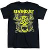 Ретро Футболка с коротким рукавом из хлопка черная группа Sevendust Все размеры UR346 Унисекс Футболка