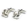 Запонки Kamakura Cufflinks Workshop Матовые серебряные запонки с узлом cf410