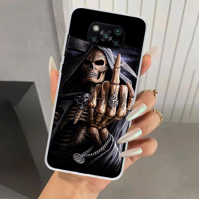 Чехол для телефона 'Жнец Череп Скелет' для Xiaomi Poco X5 X6 X7 Pro F7 Ultra M7 Redmi 15 15C 13 13C 12 12C 10 10A 10C 9 9A 9C 9T