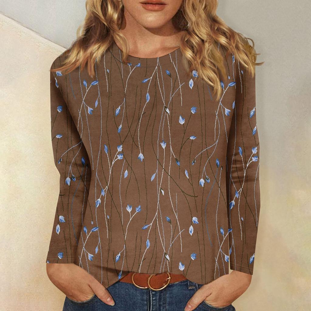 Рубашки с длинным рукавом для женщин, милые футболки с графическим принтом, блузки, повседневные базовые топы больших размеров, пуловеры