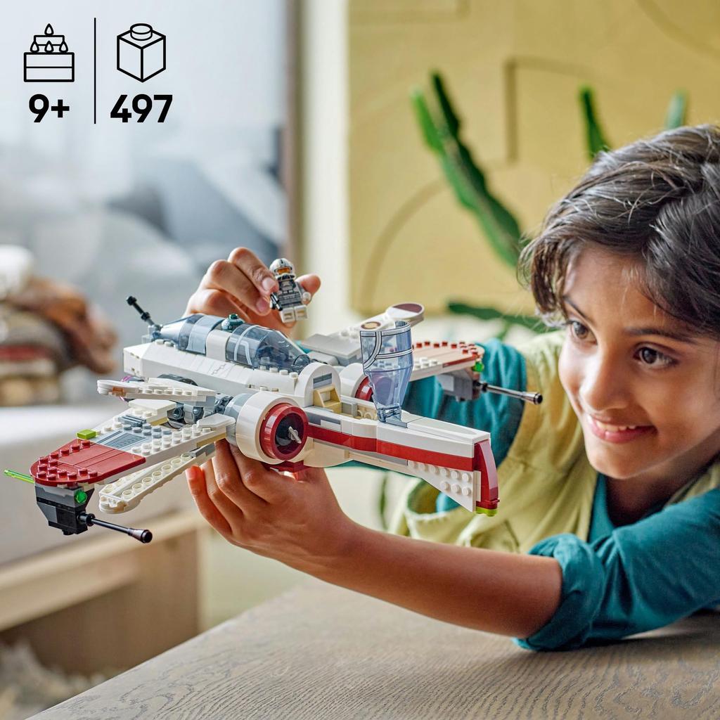 LEGO Игрушка Star Wars Starfighter, подарок на день рождения, блок, мальчики, девочки, дети 9 лет, 10 лет, 11 лет, ученик начальной школы, космос 75402