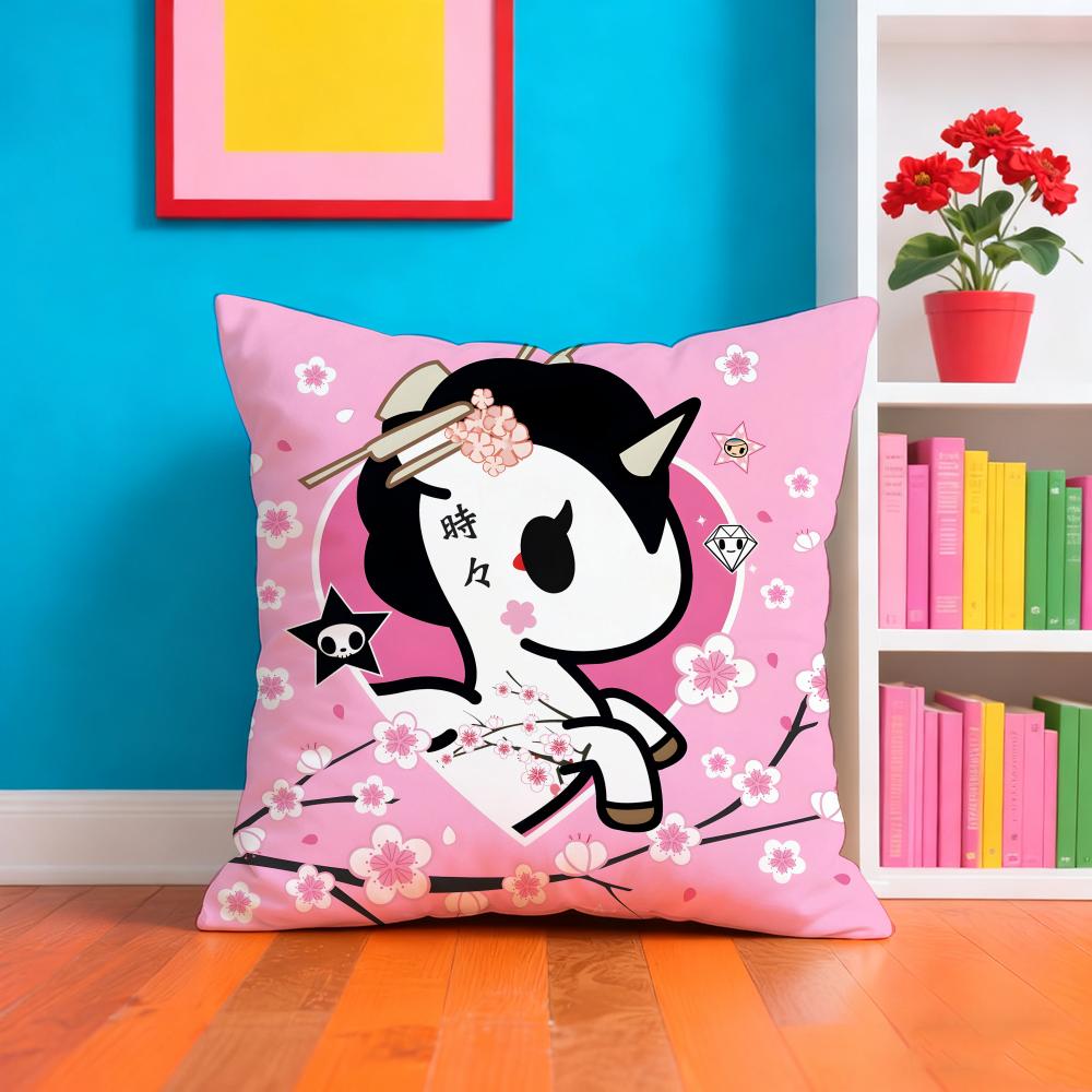 T-tokidoki Аниме Наволочка Наволочка Плюшевая Ткань Мягкая Двусторонняя Печать Домашний Диван Высококачественная Подушка