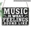 2D Flat 1pc Vintage Music Aluminium Sign - 8''x12'' - Water-proof, Metal Wall Art for Home, Restaurant, Bar, Cafe, Garage Decor Halloween Christmas