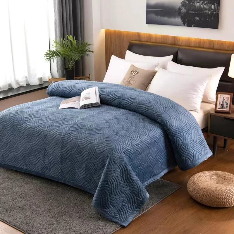 Ультрамягкое одеяло премиум-качества для всех сезонов. Мягкое бархатное стеганое покрывало. Легкая и дышащая простыня.