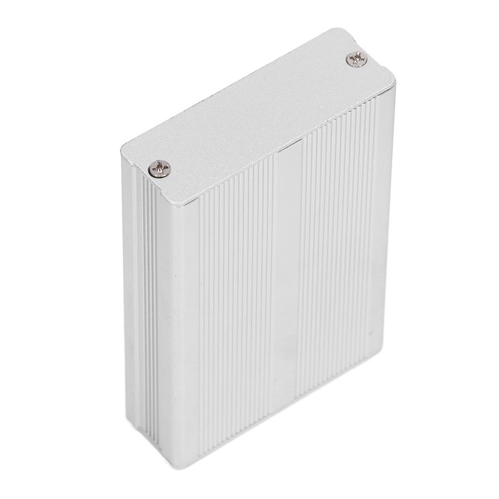Aluminium Electric Box Waterproof Junction Enclosure Case Integrated for DIY Silver 24x69x100mm