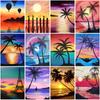 DIY закат 5D алмазная живопись полная круглая дрель живописная Алмазная вышивка крестиком мозаика наборы настенное искусство домашний декор