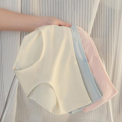 Женское хлопковое нижнее белье с низкой талией, полностью закрывающие трусики с бантом, мягкие