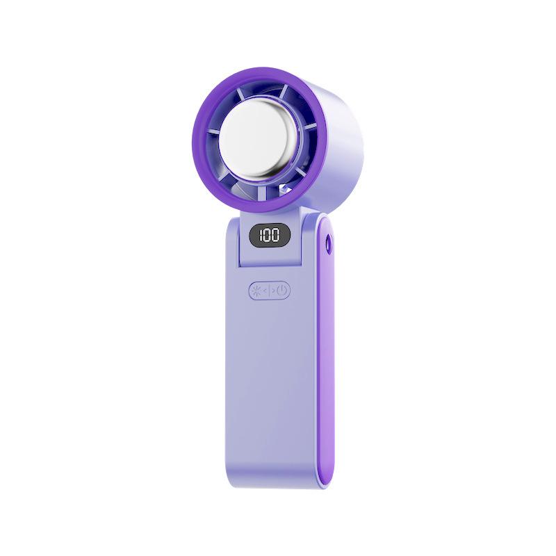 Уличный складной портативный ручной вентилятор, мини-охлаждение, перезаряжаемый, 3600 мАч, 100-уровневый, свободное управление, высокоскоростной турбовентилятор