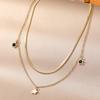 2023 Новое модное ожерелье с подвеской в ​​виде звезды, женское элегантное очаровательное ожерелье, простое двухслойное ожерелье для девочек, подарок, декольте, подарочная цепочка на свитер