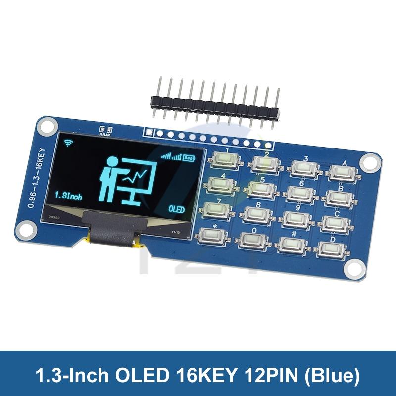 TZT 0,96/1,3-дюймовый OLED-дисплей I2C с драйвером SH1116/SH1315 и модулем клавиатуры 1x4/4x4