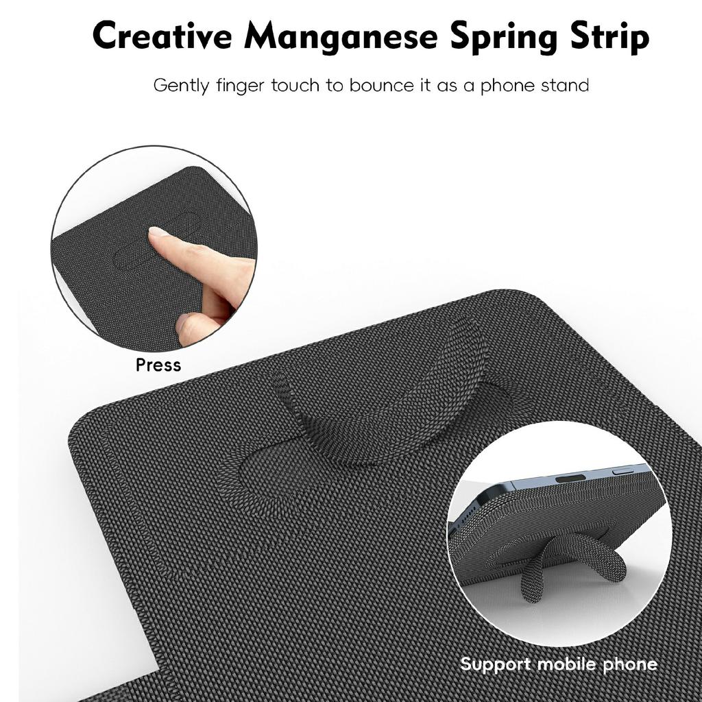 15W Leather Foldable Mouse Pad Wireless Charging Stand Writing Board with Magnetic Fast Charging for Meetings