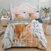 Lovely Pet Cat Bedding Set Cute Kitten Duvet Cover With Pillowcase Single Bed Sets Queen King Size Animal Polyester Quilt Covers