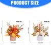 Artificial Maple Leaf Pumpkins Wheat Stalks Tabletop Planter Home Office Decoration Seasonal Display Ornament