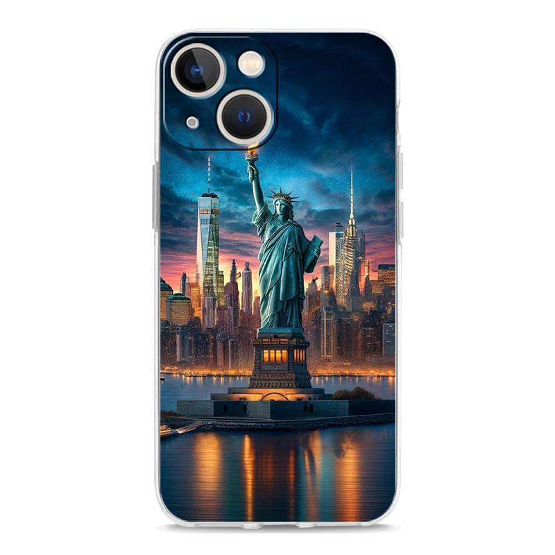 Чехол для телефона iPhone 17 Air Cases iPhone 16 15 12 13 14 Pro Max SE 7 8 Plus iPhone11 Cover Пейзаж побережья Нью-Йорка