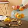 Iron Fruit Plate, Living Room Home Fruit Plate, Candy Bowls, Nordic Three-layer Snack Shelf Rack,  Snacks Tray