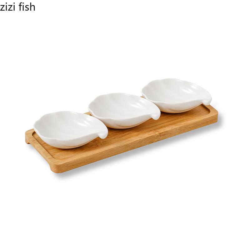 Керамическая тарелка для приправ в форме белой ракушки, тарелка для суши, тарелка для уксуса, тарелка для закусок, тарелка для соевого соуса, фирменная посуда для ресторана