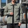 New Autumn Coat Men's Trendy Spring and Autumn Tooling Jacket Men's Pure Cotton Lapel Trendy Casual Autumn Top