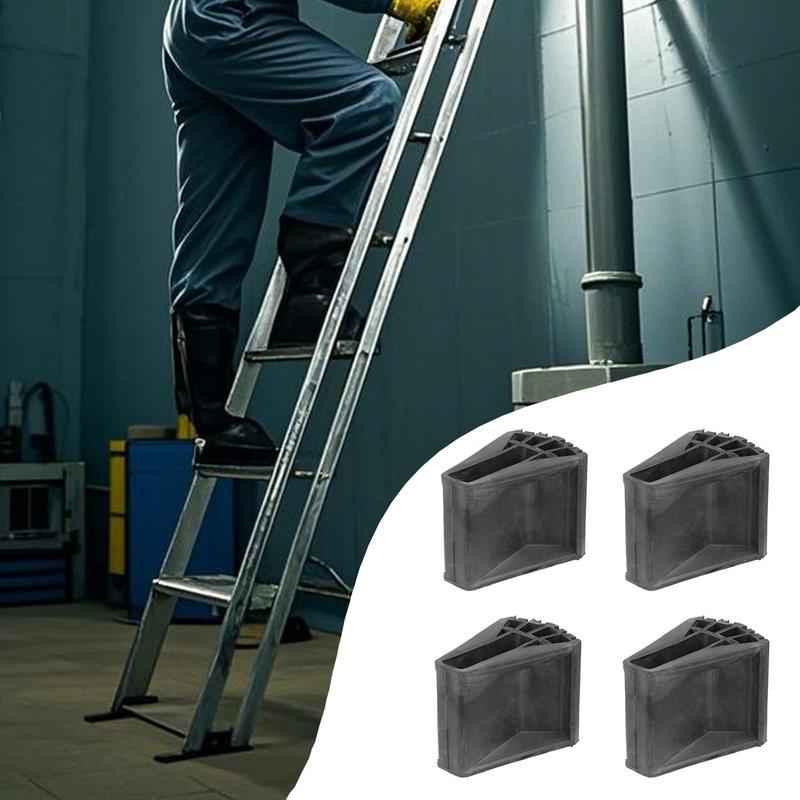Ladder Feet Rubber Pads 4x Ladder Feet Shoes Quick-Install Replacement Parts Heavy-duty Safety Shoes For Electrical Work Window