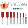 Режущий инструмент Фреза 1/4" хвостовик 6,35 мм Сверло Резьба Обрезка Фрезерная бита Деревообработка