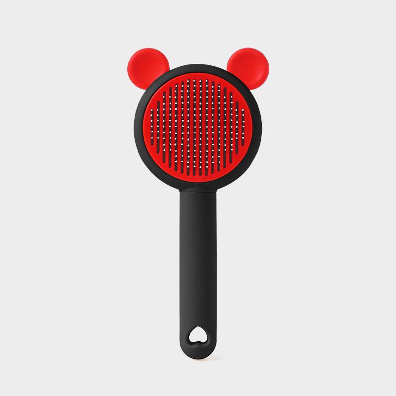 Pet Comb Cleaning Supplies Brush One-click Hair Removal Beauty Dog Comb Stainless Steel Hair Removal Self-cleaning Hair Removal Comb