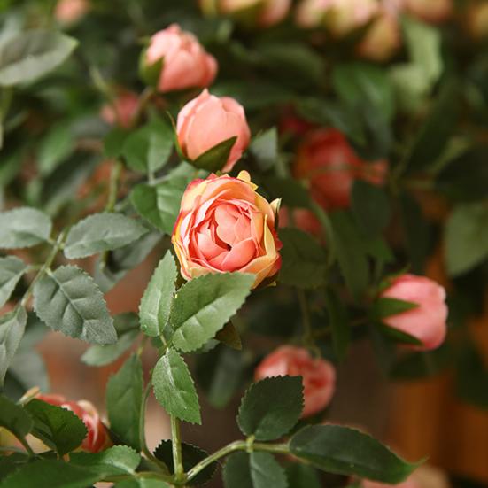 Имитация цветка, реалистичная роза, долговечный подвесной искусственный цветок из искусственного шелка, домашний свадебный декор